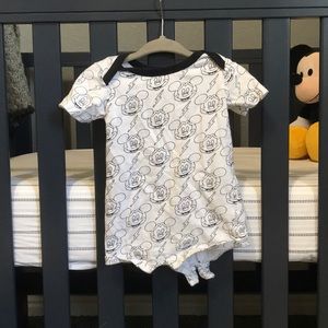 Mickey shorts onesie